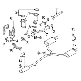 Lincoln OE - Exhaust System - Exhaust Components (3.7L)