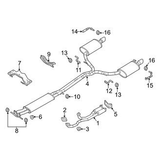 Lincoln OE - Exhaust System - Exhaust Components (3.7L)