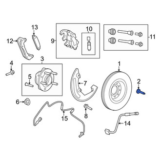 Lincoln OE - Disc Brake Rotor Bolt