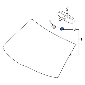 Lincoln OE - Interior Rear View Mirror Bracket