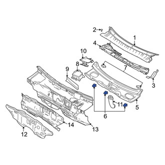Lincoln OE - Cowl Grille Panel Clip