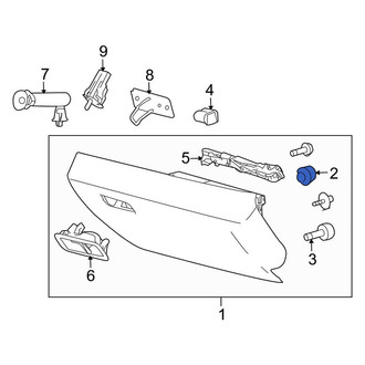 Lincoln OE - Front Inner Glove Box Door Bumper