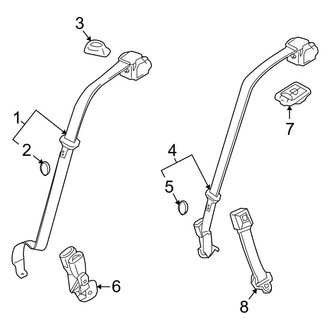 Lincoln OE - Restraint Systems - Rear Seat Belts