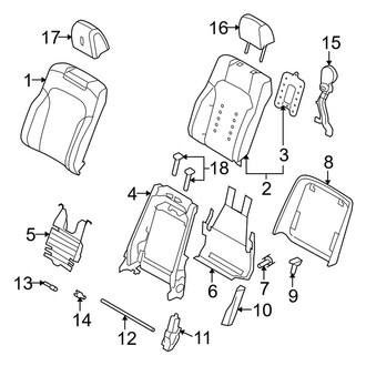 Lincoln OE - Seats & Tracks - Front Seat Components (Seat Back)