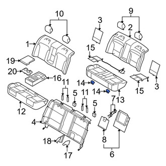 Lincoln OE - Rear Seat Cushion Pad Bracket