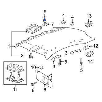 Lincoln OE - Sun Visor Nut