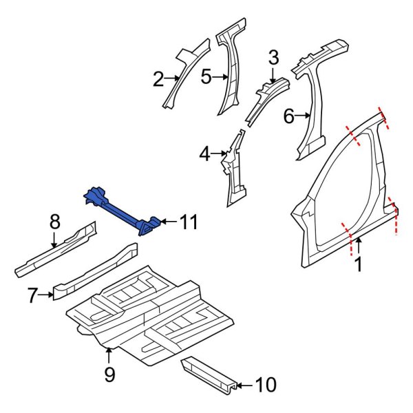 Floor Pan Crossmember