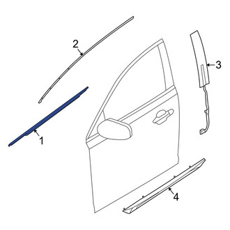 Lincoln OE - Front Left Outer Door Window Belt Weatherstrip