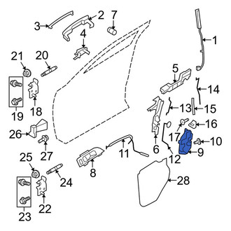 Lincoln OE - Front Right Door Latch Assembly