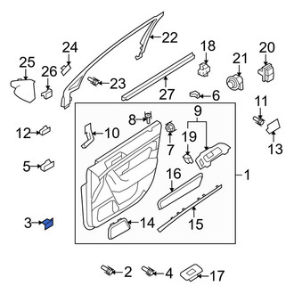 Lincoln OE - Front Door Interior Trim Panel Grommet