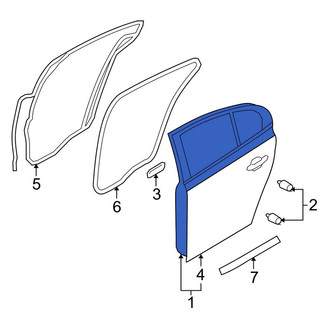 Lincoln OE - Rear Left Door Shell