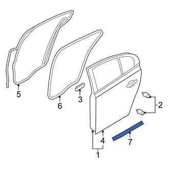 Lincoln OE - Rear Lower Door Seal