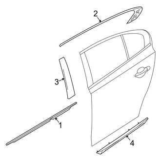 Lincoln OE - Rear Door - Exterior Trim