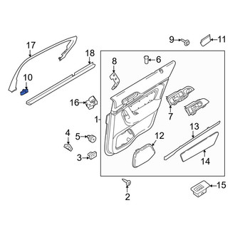 Lincoln OE - Front Inner Interior Door Handle Nut