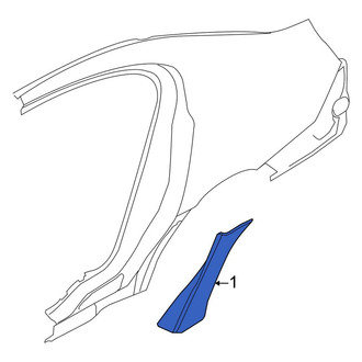 Lincoln OE - Rear Right Body Trim Molding