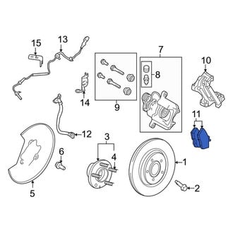 Lincoln OE - Rear Disc Brake Pad Set