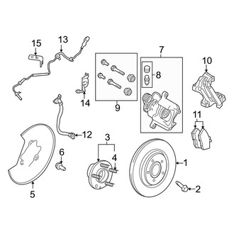 Lincoln OE - Rear Suspension - Brake Components (FWD)