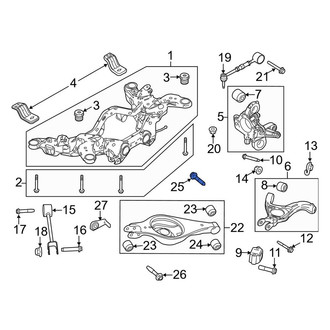 Lincoln OE - Rear Lower Outer Suspension Control Arm Bolt