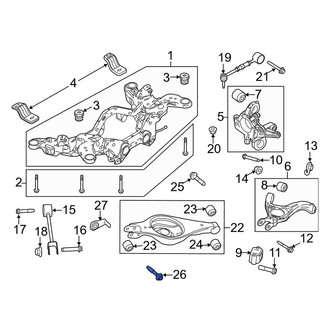 Lincoln OE - Upper Suspension Control Arm Bolt