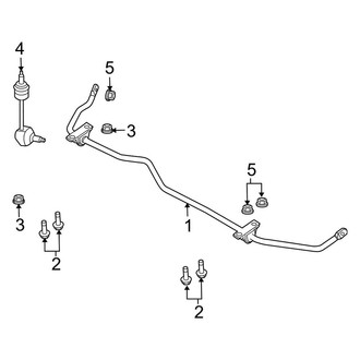 Lincoln OE - Rear Suspension - Stabilizer Bar & Components (FWD)