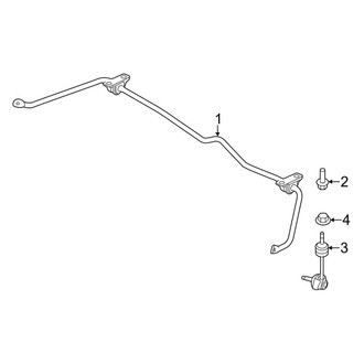 Lincoln OE - Rear Suspension - Stabilizer Bar & Components (FWD)