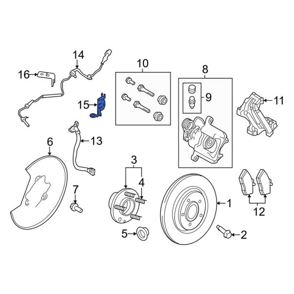 ABS Wheel Speed Sensor Bracket