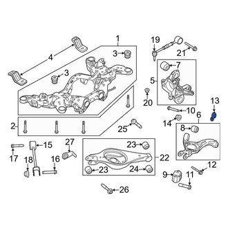 Lincoln OE - Upper Suspension Control Arm Nut