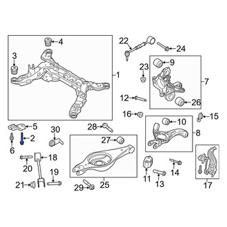 Lincoln OE - Rear Rearward Suspension Crossmember Bolt