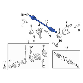 Lincoln OE - Rear Left CV Axle Assembly