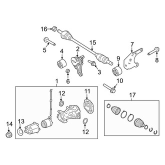 Lincoln OE - Rear Suspension - Axle Components (AWD)