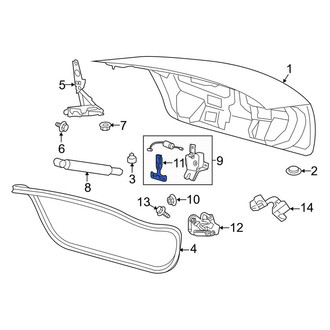 Lincoln OE - Rear Deck Lid Release Cable