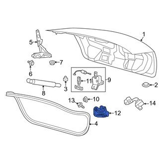 Lincoln OE - Rear Deck Lid Striker