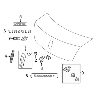 Lincoln OE - Trunk Lid - Exterior Trim (To 11/02/2014)