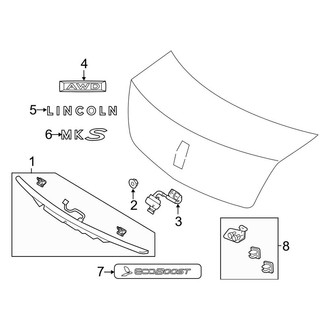 Lincoln OE - Trunk Lid - Exterior Trim (From 11/03/2014)