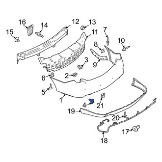Lincoln OE - Rear Right Bumper Cover Retainer