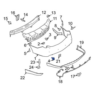 Lincoln OE - Rear Right Bumper Cover Retainer