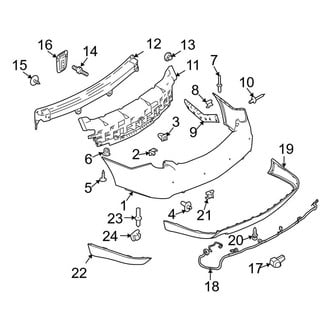 Lincoln OE - Rear Bumper - Bumper & Components (EcoBoost)