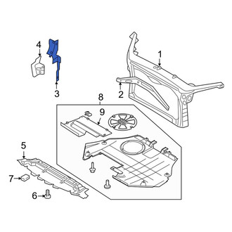 Lincoln OE - Left Radiator Air Seal