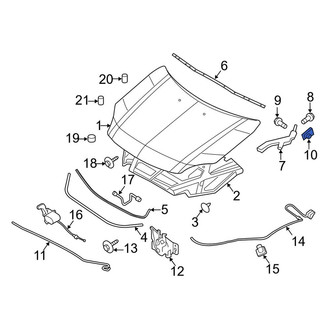 Lincoln OE - Hood Hinge Nut