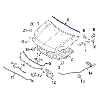 Lincoln OE - Rear Hood Seal