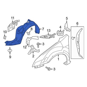Lincoln OE - Front Left Fender Splash Shield