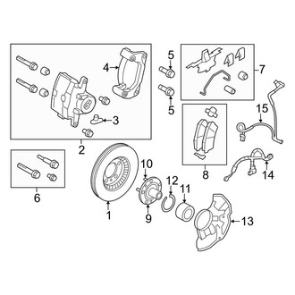 Lincoln OE - Front Suspension - Brake Components (Base)