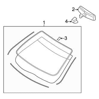 Lincoln OE - Windshield - Glass (Base)