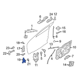 Lincoln OE - Front Left Lower Door Hinge