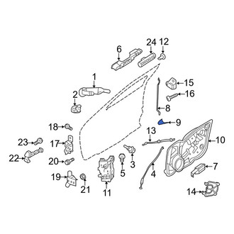 Lincoln OE - Rear Door Lock Rod Clip