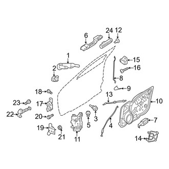 Lincoln OE - Front Door - Lock & Hardware (Base)