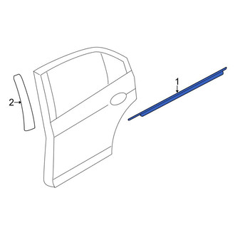 Lincoln OE - Rear Left Door Window Belt Weatherstrip