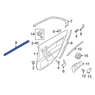 Lincoln OE - Rear Left Door Window Belt Weatherstrip