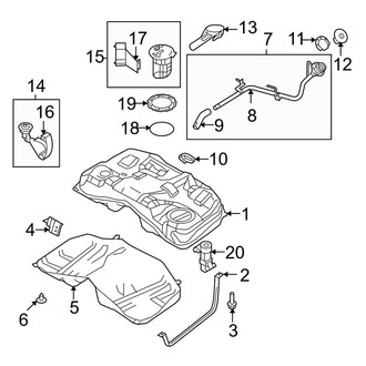 Lincoln OE - Fuel System Components (Base AWD)