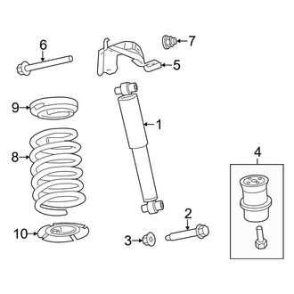 Lincoln OE - Rear Suspension - Shocks & Components (Base FWD)
